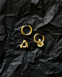 Annie Heart Earrings | 18k Gold Plated