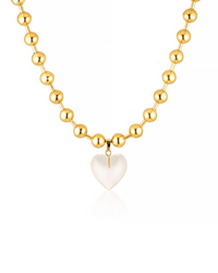 Rumi Heart Necklace | 18k Gold Plated
