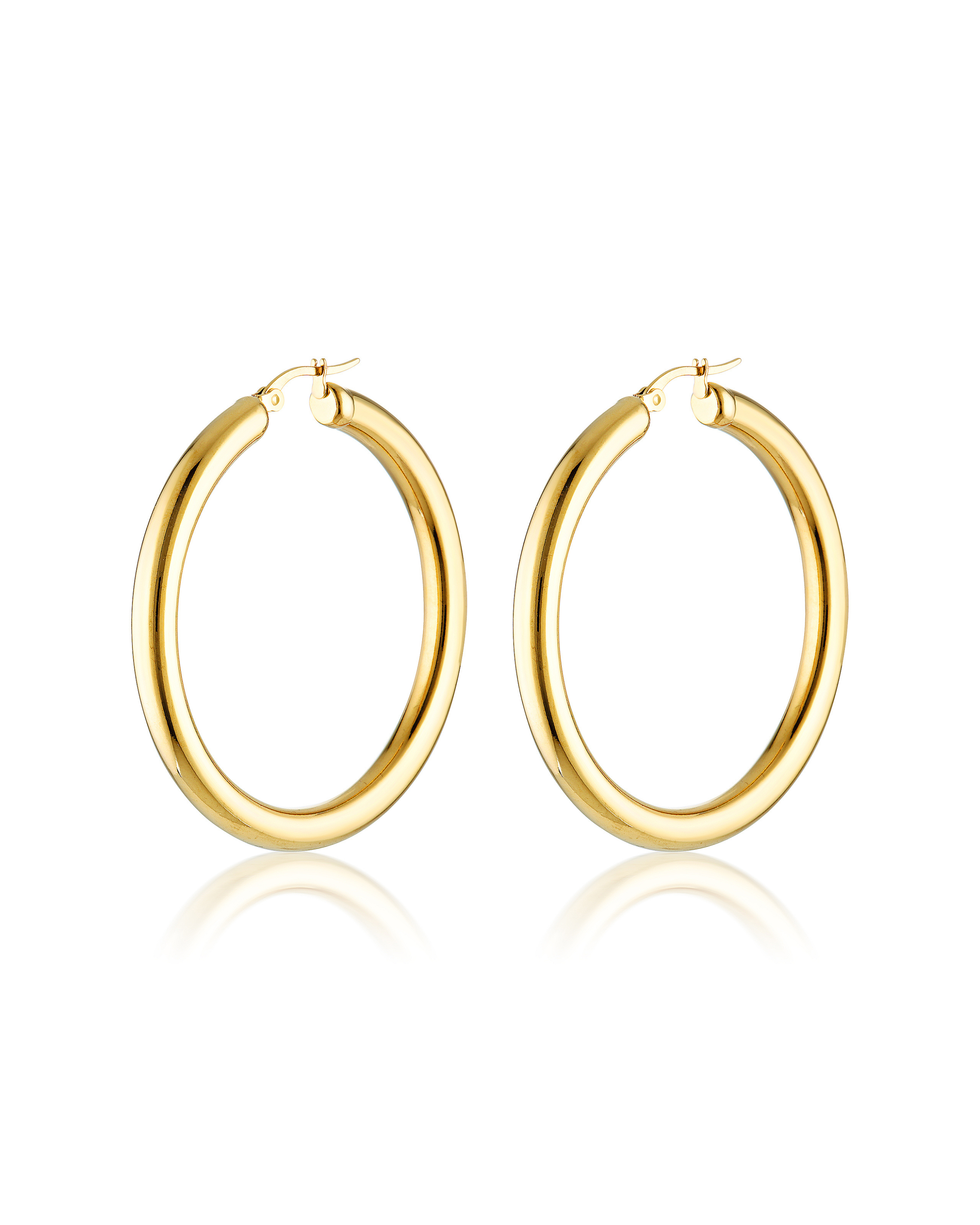 Large Sade Hoop Earrings 18k Gold Plated AUMIA