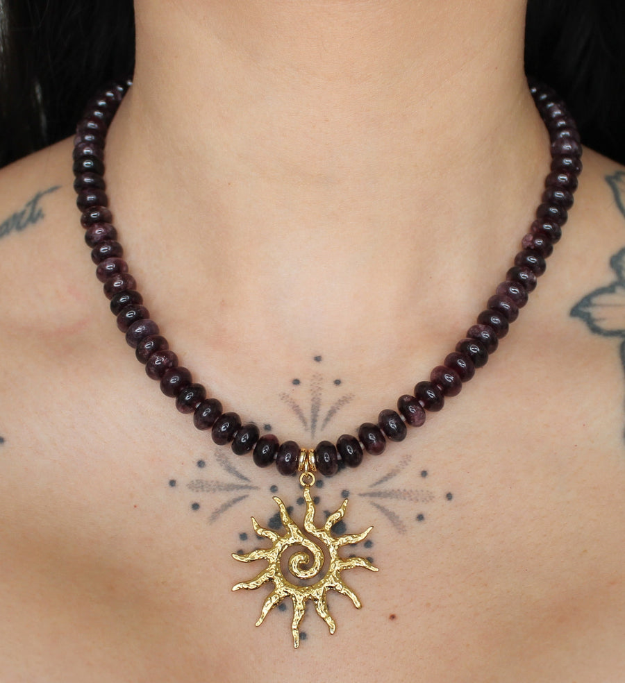 Milly Necklace - Garnet