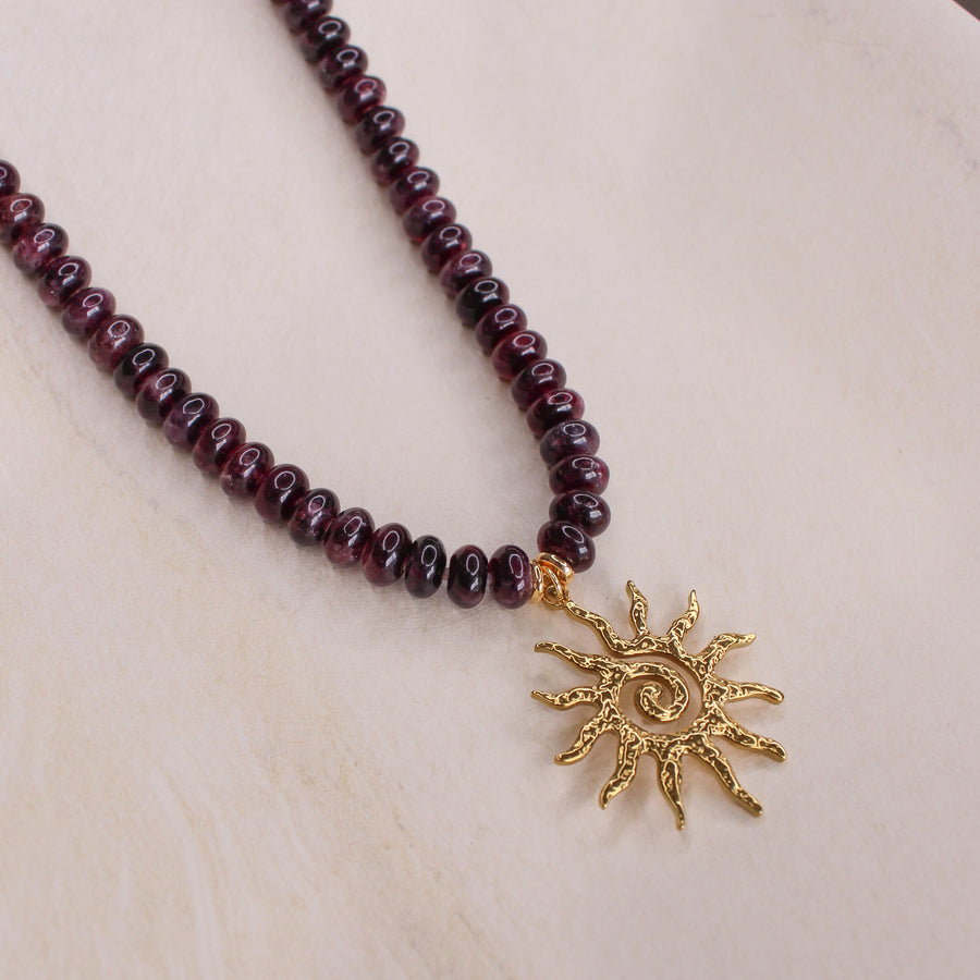 Milly Necklace - Garnet