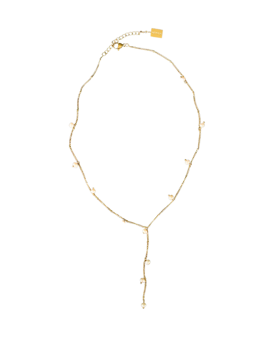 Andrina Pearl Necklace | 18k Gold Plated