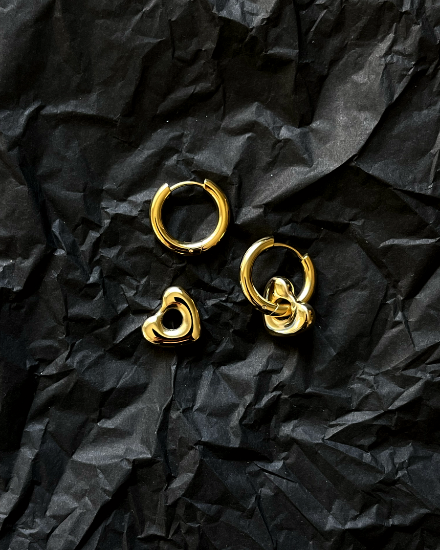 PRE-ORDER | Annie Heart Earrings | 18k Gold Plated