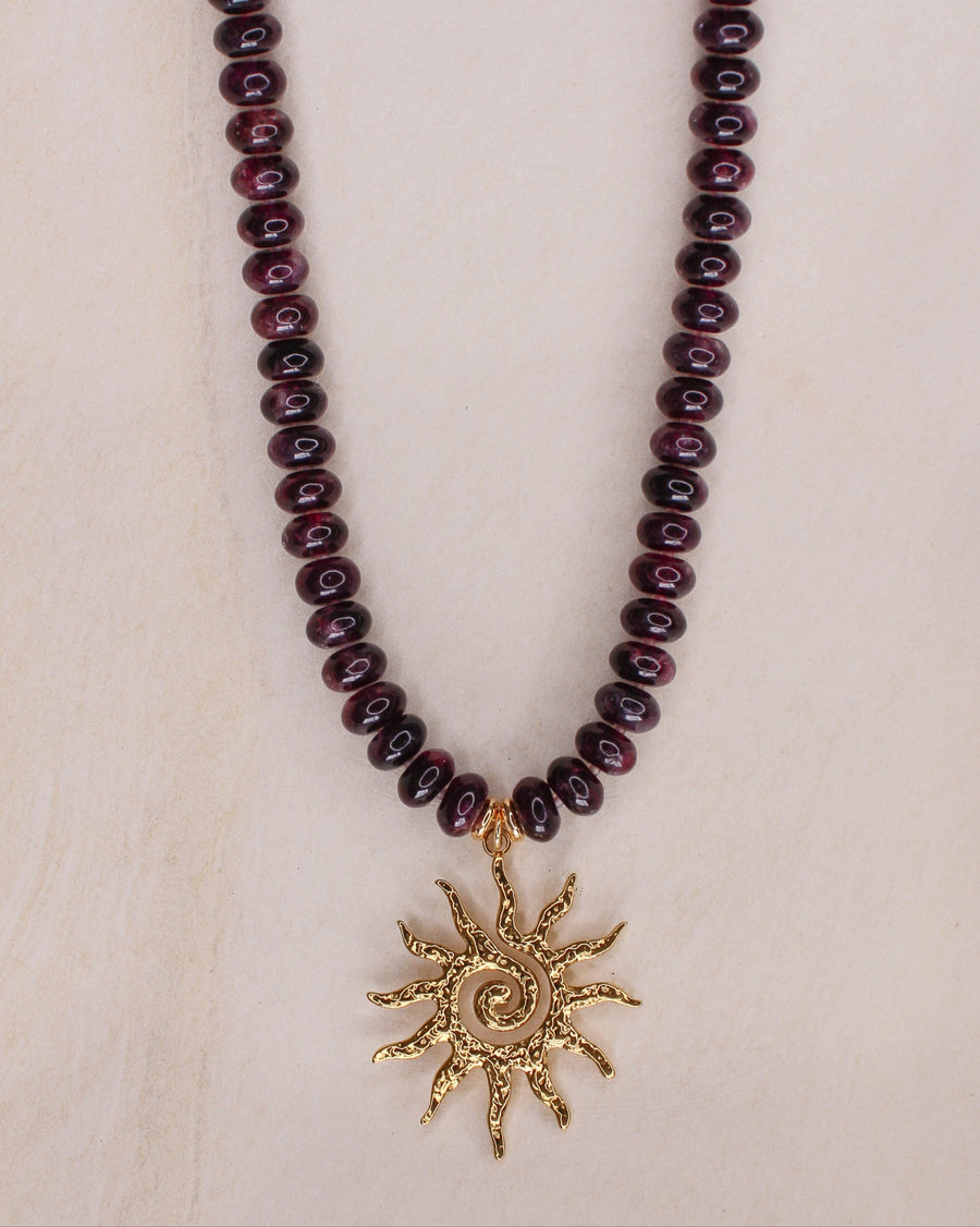 Milly Necklace - Garnet