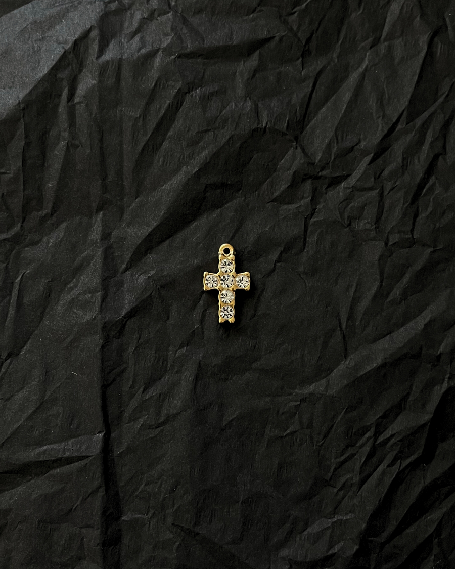 Faith Cross Charm | 18k Gold Plated