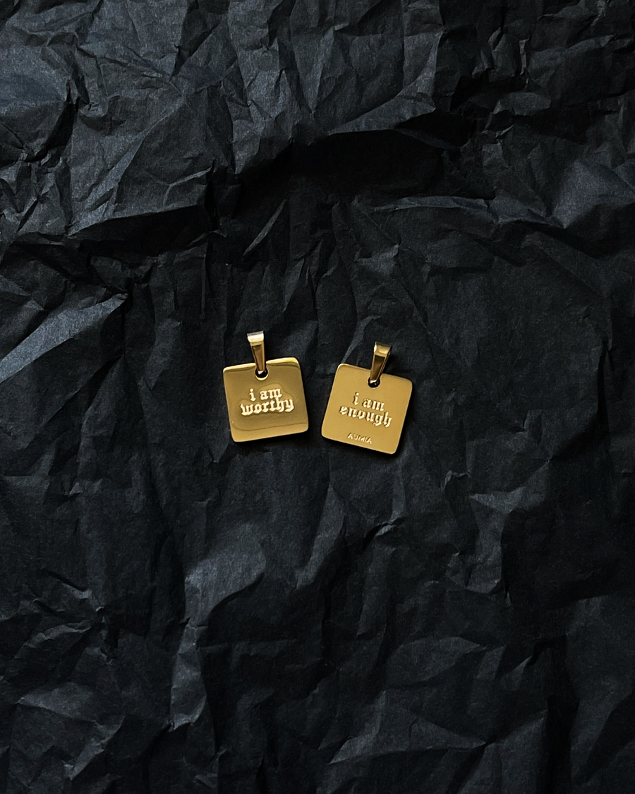 WOMXN Affirmation Charm | 18k Gold Plated