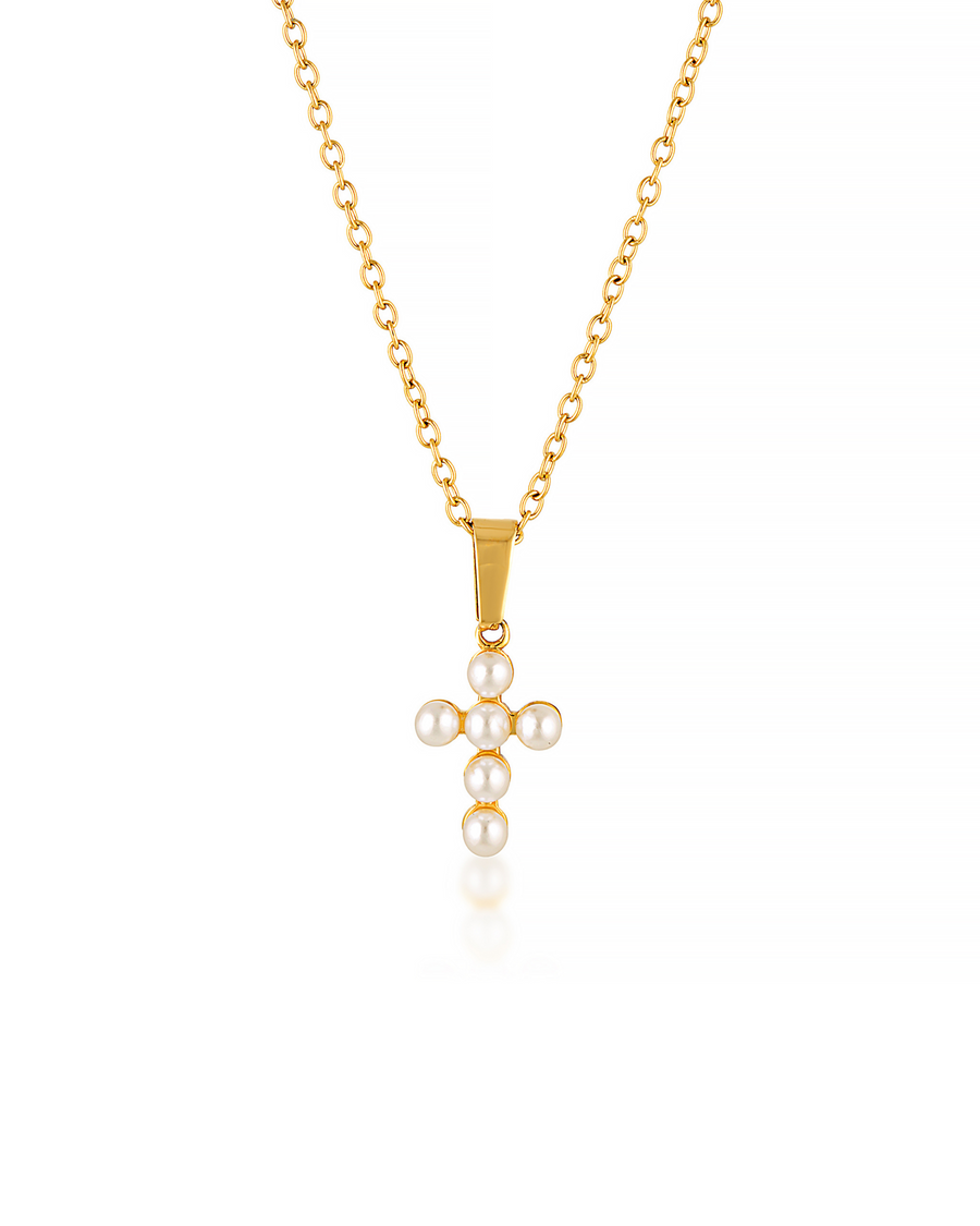 Lulu Cross Necklace | 18k Gold Plated