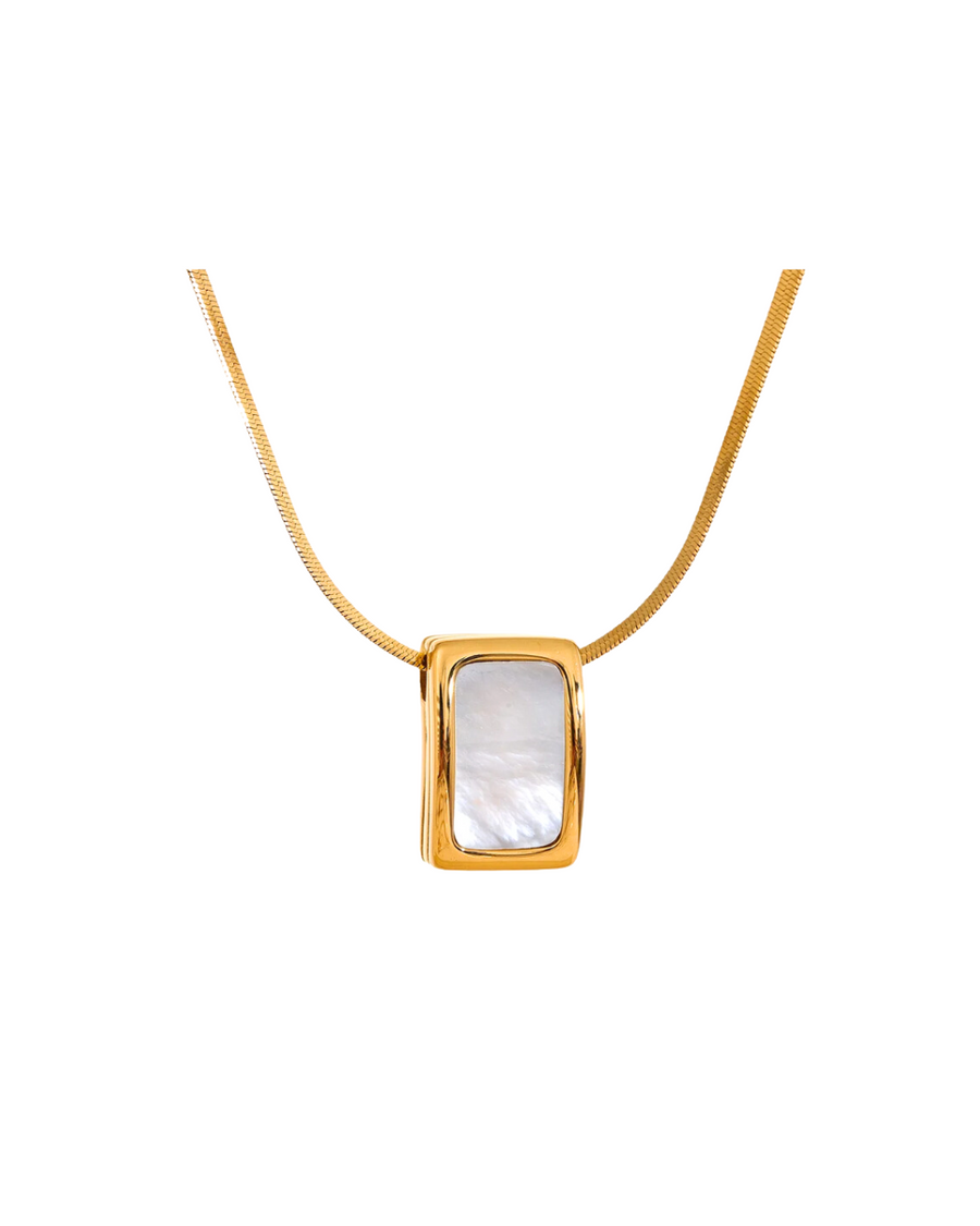 Mother of Pearl Necklace | Gold