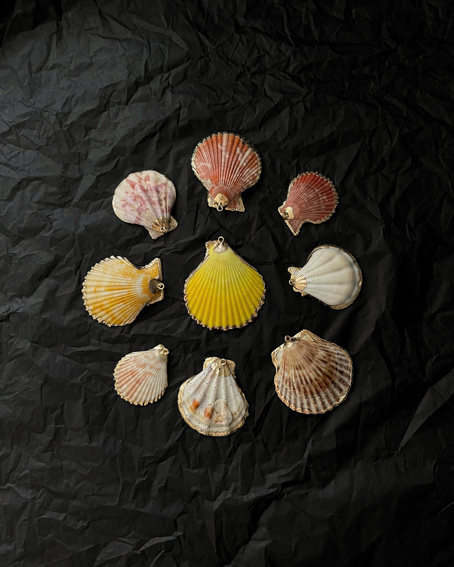 Multicolour Calico Shell Charms | 18k Gold Plated