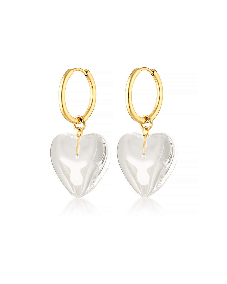 Rumi Heart Earrings | 18k Gold Plated