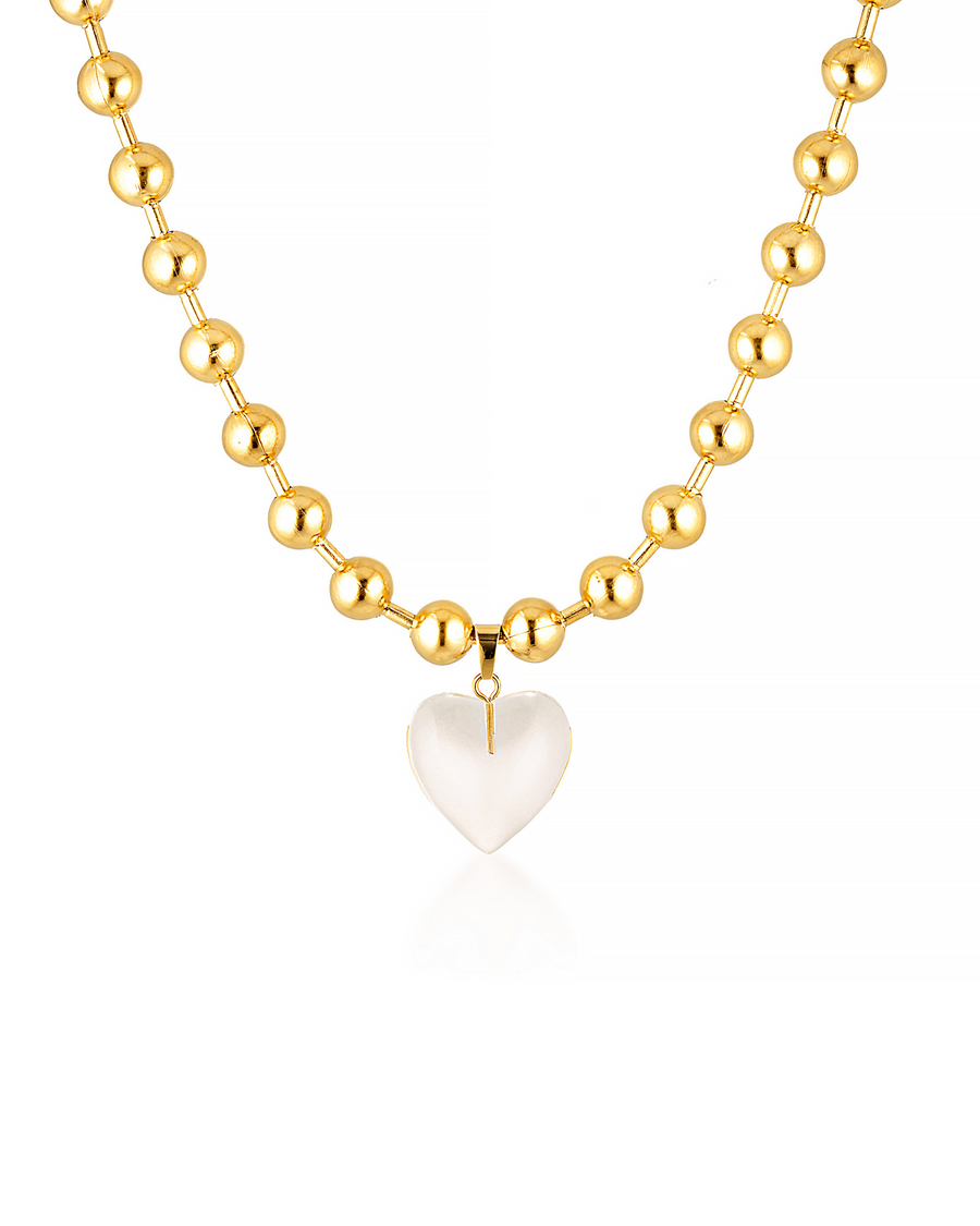 Rumi Heart Necklace | 18k Gold Plated
