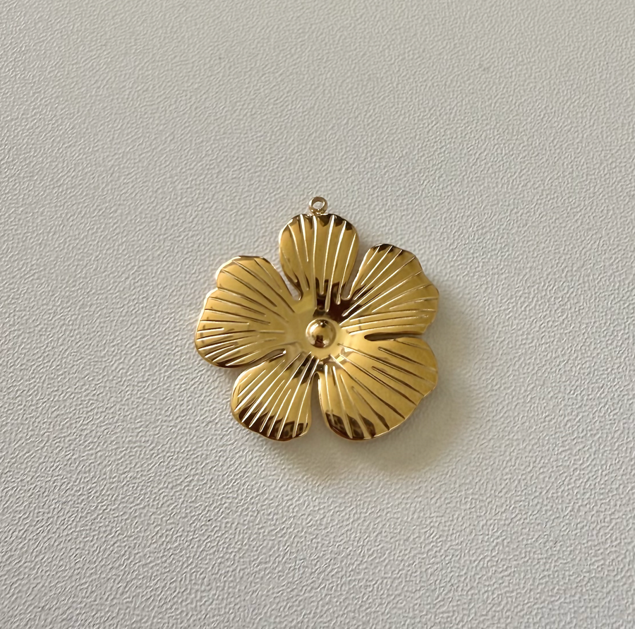 Hibiscus Flower Charm | 18k Gold Plated