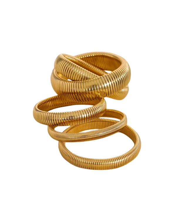 Serpent Bangle | 18k Gold Plated