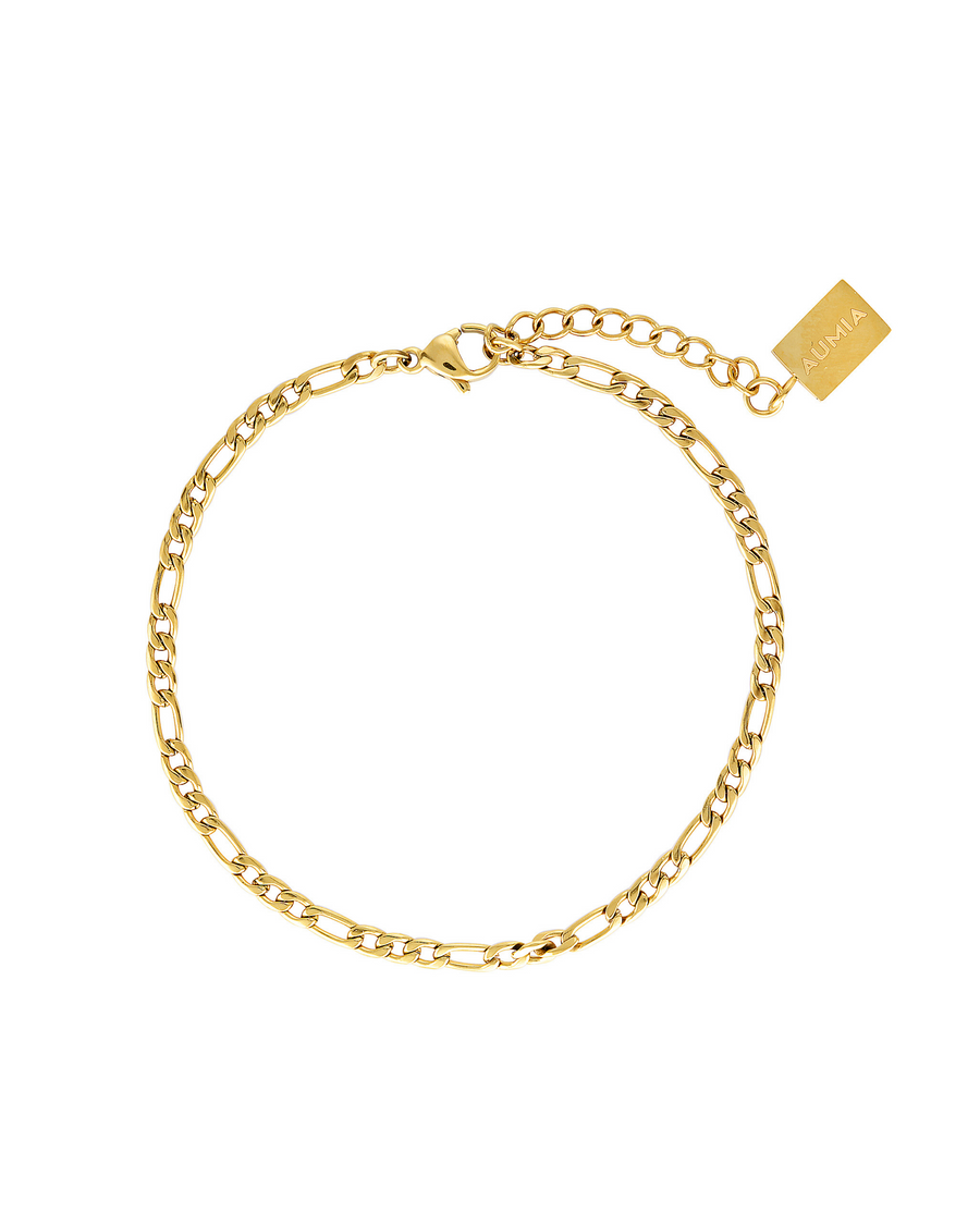 2mm Figaro Bracelet | 18k Gold Plated