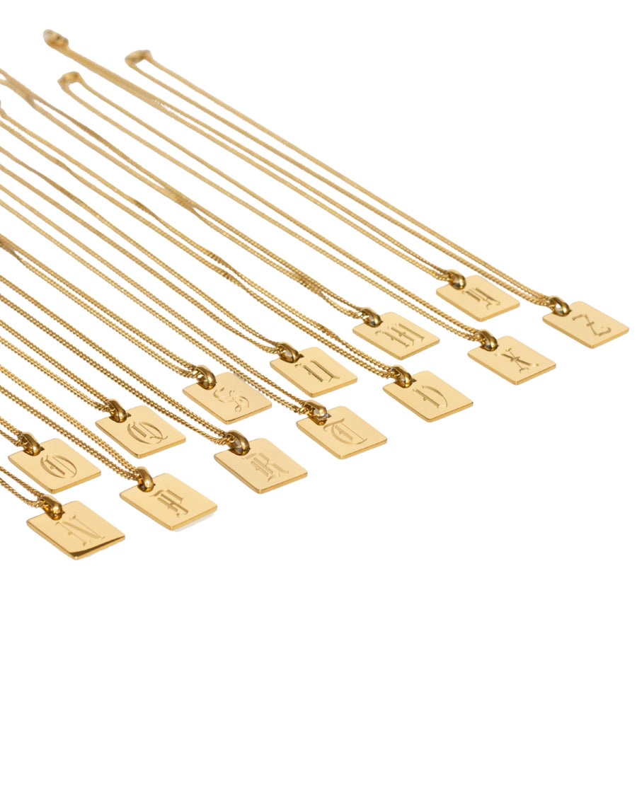 Stainless Steel 18k Gold Plated Initial Necklaces