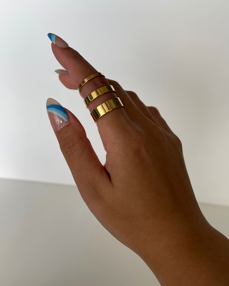 2mm Minimalist Ring 18k Gold Plated AUMIA