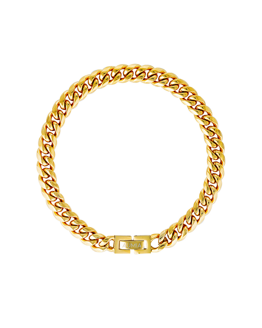 Classic Cuban Chain Anklet 18k Gold Plated