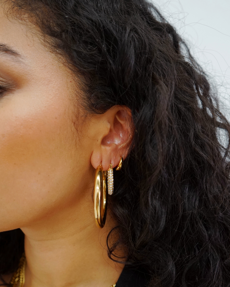 Large Sade Hoop Earrings | 18k Gold Plated
