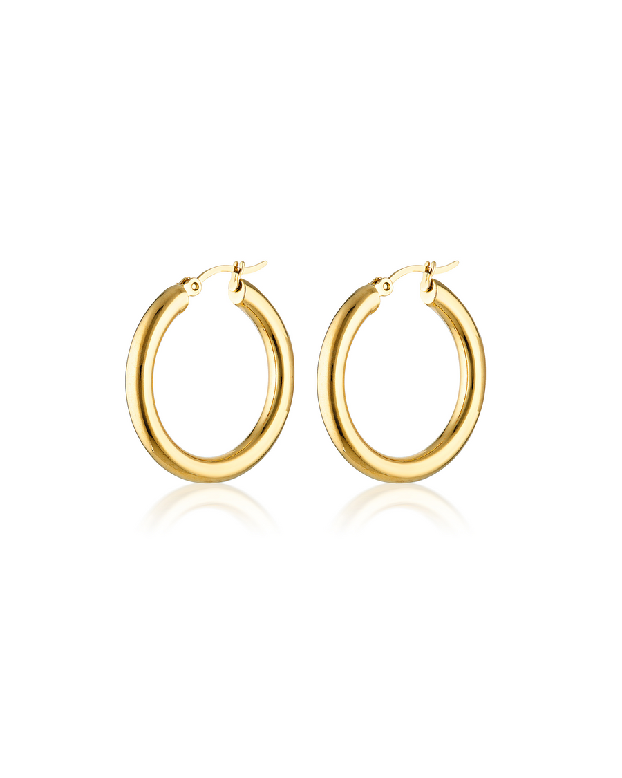 Medium Sade Hoop Earrings | 18k Gold Plated